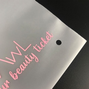 Hot bán bán buôn Chất lượng cao tùy chỉnh thiết kế logo in nhựa dây kéo Frosted quần áo bao bì túi - Product Image 5