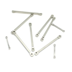 Accessoires de boucles d'oreilles en acier inoxydable, pendentif carré à double trou pour la fabrication de boucles d'oreilles, composants de bijoux DIY - Product Image 2