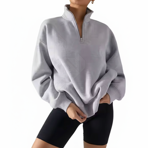 Sweat-shirt léger et respirant à fermeture éclair pour femmes pour les sports de plein air, tenue décontractée en hiver Logo avant positionné - Product Image 1