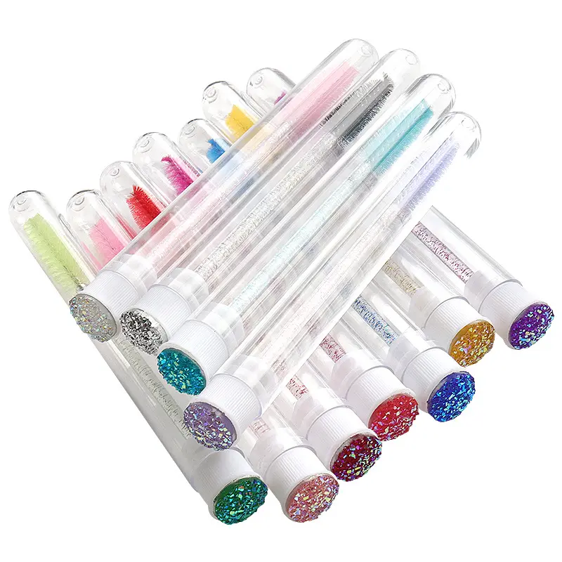 Disposable Diamond Mascara Wand Lash Cleanser Brush Personalized Glitter Eyelash Mascara Brushes