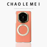Casing Ponsel Lipat Huawei Mate X7, Pelindung Engsel Penuh, Pelindung Layar Terintegrasi, Kulit Asli dengan Penyangga Putar