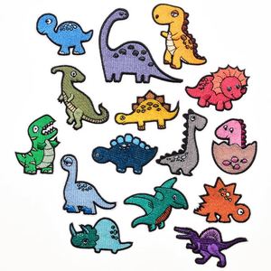Iron on Embroidery Cute Cartoon Dinosaur Baby Patch for Kid Clothes Decoration - Product Image 1