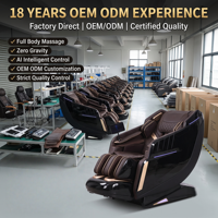 Sillón de Masaje Inteligente 4D Pro con Control por Voz AI, Riel SL, Detección Corporal, Calefacción, Bluetooth, Masaje de Cuerpo Completo y Piernas, Reclinable de Gravedad Cero