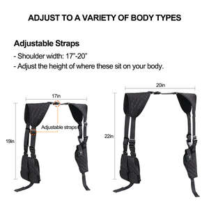 कंधे होल्स्टर कस्टम टिकाऊ 900d नायलॉन को छुपाकर रखा गया सिंगल और डबल ड्रा कंधे होल्स्टर - Product Image 5