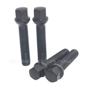Boulons <span class=keywords><strong>de</strong></span> <span class=keywords><strong>roue</strong></span> à siège sphérique allongés noirs 60 mm 14x1,5 pour voitures <span class=keywords><strong>de</strong></span> sport, pièces <span class=keywords><strong>de</strong></span> véhicules, outils - Product Image 1