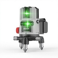 Niveau laser infrarouge rechargeable Nanwei Green Light, haute précision, ligne fine, pour mur et sol, avec batterie intégrée