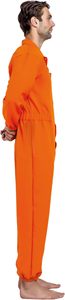 Combinaison de prisonnier orange pour homme et femme avec étiquette nominative, costumes d'Halloween pour adultes - Product Image 4