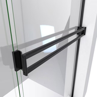 Porte de douche coulissante Baide BD-003A certifiée CE/GS/WATER, en alliage d'aluminium antirouille, étanche, verre trempé de 6 à 10 mm d'épaisseur, silencieuse