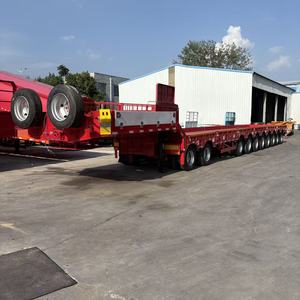 <span class=keywords><strong>Semirremolque</strong></span> de Plataforma Baja Multieje, Remolque de Camión con <span class=keywords><strong>Cuello</strong></span> de <span class=keywords><strong>Cisne</strong></span>, Capaz de Transportar Mercancías con Sobrepeso, Capacidad de Carga de 100T. - Product Image 5