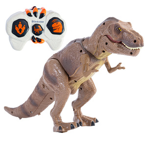 Jouet électrique pour enfants, dinosaure Tyrannosaurus qui marche, avec télécommande en plastique - Jouet RC de simulation - Product Image 1