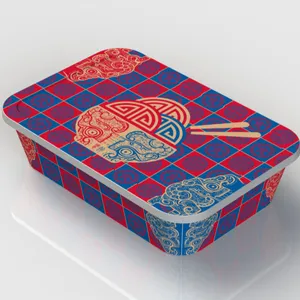 Zidan patented product paper box plastic free biodegradable environmentally friendly food box with your own logo