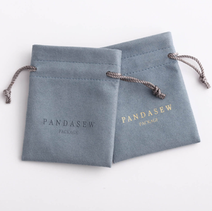 Enveloppe en velours avec cordon de serrage de luxe personnalisée, sac d'emballage de cadeaux pour montre et bijoux, pochette à bijoux en microfibre avec logo - Product Image 2