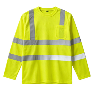 Camiseta de Seguridad Reflectante Personalizada ODM para Construcción de Almacenes, Fluorescente, de Manga Larga, Certificada EN ISO 20471 - Product Image 1