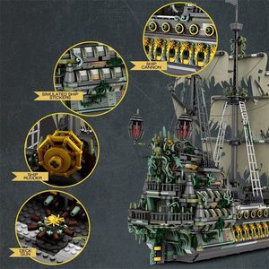 Reobrix 66037 Flying Dutchman <b>Building</b> Blocks Giant Type 1.0m Pirate Ship Children's Educational Assembly <b>Model</b> - Product Image 5