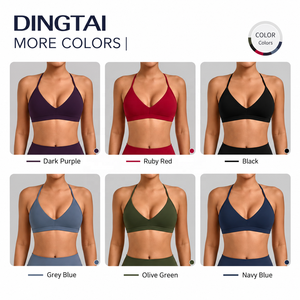เสื้อชั้นในกีฬาสำหรับผู้หญิง Dingtai แบบปรับได้ สายรัดหลัง ทรงเต็มคัพ แผ่นรองถอดได้ คัพบาง ระบายอากาศได้ดี ยืดหยุ่นสูง - Product Image 6