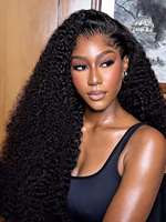 Perruques bouclées sans colle 13x4 HD en dentelle transparente, cheveux brésiliens Remy pré-épilés, 100% cheveux humains, prêtes à porter pour femmes noires