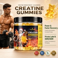 Gummies de créatine monohydrate, gummies mouillés et collants, et supplément de force musculaire, nutrition sportive, gummies mouillés pour hommes et femmes