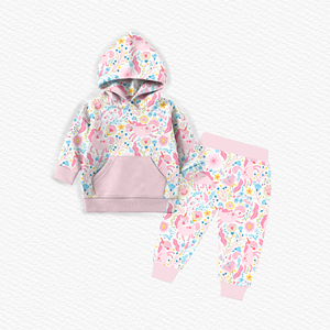 Pyjamas de Noël personnalisés imprimés en bambou et élasthanne, ensemble de pyjama à manches longues pour bébés, ensemble de 2 pièces à <span class=keywords><strong>capuche</strong></span> en bambou pour tout-petits - Product Image 3
