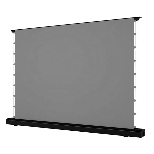 Seeball 100 Inch 16:9 Tab-Tension ALR Floor Rising Electric Projector Screen with Stand Portable 4K Pull-Up for Long Throw
