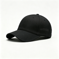 Gorra de Béisbol Unisex de Secado Rápido, de Lona, con 6 Paneles, Visera Curva, Suave, Ligera, Resistente al Agua, Negra, Deportiva, con Hebilla Ajustable