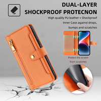 Coque de téléphone en cuir Pu Mobile Flip Cover coque de téléphone couverture en cuir pour iPhone 15 14 13 conception personnalisée étuis antichoc pour S24 S23
