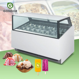 Vitrina Curva para Helados y Gelatos, Exhibidor de Paletas y Helados, Nevera de 9 a 24 Sabores, Guangzhou - Product Image 1