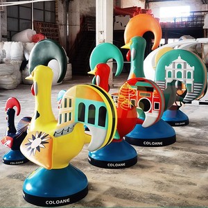 Escultura de Gallo de Fibra de Vidrio Personalizada Libit, Figura Animal, Decoración Artística para Exteriores Lbt-276 - Product Image 2