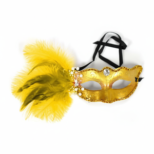 VCMP7WIC mezza faccia maschera evento Wivalvenetian giallo Cosplay maschera per feste in Costume in cotone e seta per feste - Product Image 1