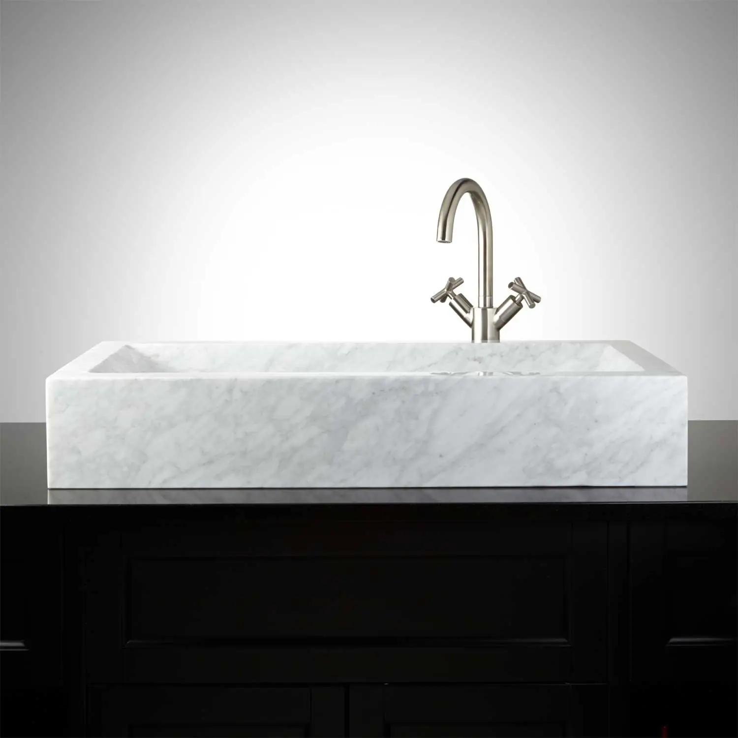 Modern Italian Carrara White Marble Bathroom Basin Natural Stone Kitchen Trough Vessel Sink
