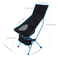 Chaise de camping pliante Jianfeng en alliage d'aluminium, grande taille, portable, pour extérieur, jardin, pêche - Chaise lune de style moderne pour l'extérieur