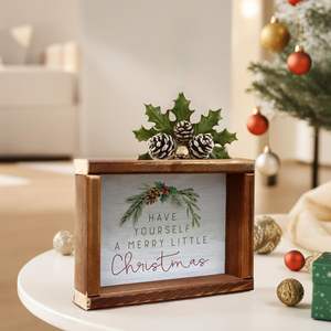 ของตกแต่งโต๊ะทำจากไม้ขนาดเล็กสุขสันต์วันคริสต์มาสของคุณ - Product Image 6