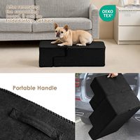 Escalier pour chien pour lit, 18 pouces de hauteur, 4 marches pour lit surélevé, marches pour animaux de compagnie pour petits chiens et chats, rampe antidérapante et équilibrée pour animaux de compagnie, usage intérieur
