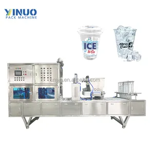 Taza automática de cubitos de hielo de acero inoxidable de grado alimenticio Máquina automática de llenado y sellado Equipo de producción de paquetes de hielo