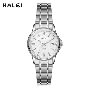 Montre à quartz pour femme HALEI en acier inoxydable, étanche 3 ATM, affichage de la date, mouvement japonais, vente en gros - Product Image 3