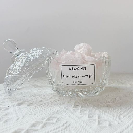 Coupe Couronne + Pierres de Cristal Blanches et Roses