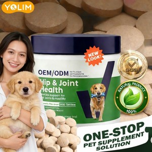 Perawatan & Suplemen Kesehatan Hewan Peliharaan Label Pribadi Meningkatkan Mobilitas Anjing Tablet Kesehatan Pinggul & Sendi Hewan Peliharaan dengan Glukosamin - Product Image 1