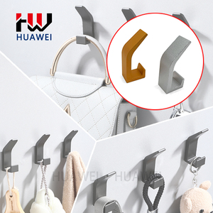HUAWEI derrière la porte vêtements mur sans poinçon <span class=keywords><strong>manteau</strong></span> unique en alliage d'aluminium cuisine salle de bain armoire crochet fermoir cintre - Product Image 6
