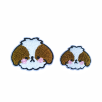 Vente en gros Écologique Personnalisé Animal Brodé Chenille PVC Patchs thermocollants Mignon Dessin Animé Conception Fleur Coeur Vêtements Tissu