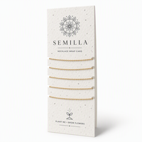 Carte d'emballage personnalisée pour collier en papier semence, plantable, pour présentation de bijoux e-commerce avec graines, vente en gros en vrac