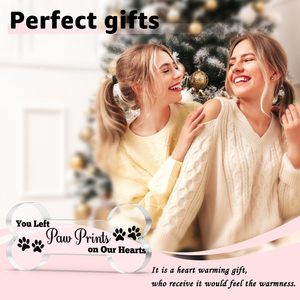 Plaque commémorative personnalisée en acrylique en forme d'os pour chien, gravée, de la marque Petop Factory, avec la phrase « Si l'amour pouvait t'avoir sauvé pour toujours », souvenir. - Product Image 6