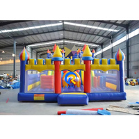 Grand château gonflable en PVC pour parc à thème, toboggans gonflables avec souffleur à double voie pour enfants, parc d'attractions