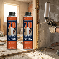 Mousse isolante expansive en polyuréthane 750 ml pour l'isolation thermique et le remplissage des espaces entre les cadres de portes et fenêtres