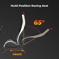 Cockpit de simulation de course avec siège, simulateur de course réglable en métal, logo personnalisé, cockpit en fibre de verre