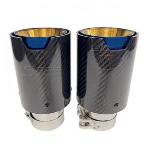 Embouts d'échappement en acier inoxydable bleu brûlé de haute qualité, personnalisation d'usine SQS pour <span class=keywords><strong>BMW</strong></span> M5 M6, embout de silencieux <span class=keywords><strong>M135i</strong></span> M235i - Product Image 1