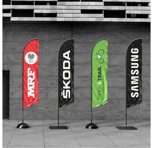 Drapeau publicitaire portable personnalisé pour l'extérieur, bannière plume, logo sportif, impression numérique, promotion, drapeau de plage, drapeau couteau volant pour entreprises - Product Image 3