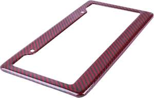 Marco de Matrícula de Fibra de Carbono Roja de Lujo 100% <span class=keywords><strong>Real</strong></span> con Logotipo Personalizado, Pedido Mínimo Bajo, Tamaño para Automóviles de EE. UU. - Product Image 4