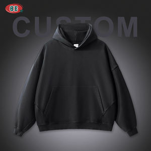 OEM/ODM Custom Printing Plain Drop Schulter Baumwolle Hoodie Streetwear Übergroße Mode Gestrickte Herren Pullover Hoodie Unisex - Product Image 1