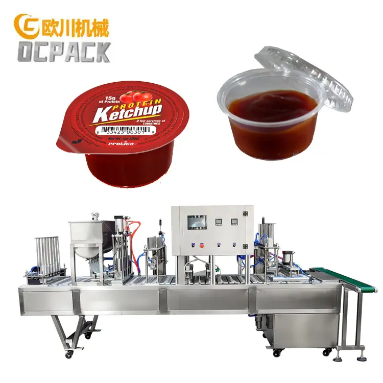 Automatische High-Speed Cup Ketchup Tomatensaus Cup Vulling Verpakkingsmachine