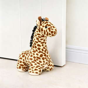 Topes de Puerta Decorativos Personalizados con Forma de Animales, Topes de Puerta de Peluche Resistentes, Jirafa de Peluche Suave, Bolsa de Arena para Decoración del Hogar - Product Image 1