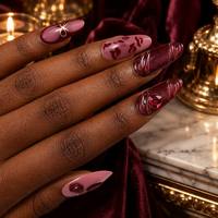 Ongles artificiels 3D en forme de cœur faits à la main, prix de gros de haute qualité, OEM ODM, étiquette privée, faux ongles